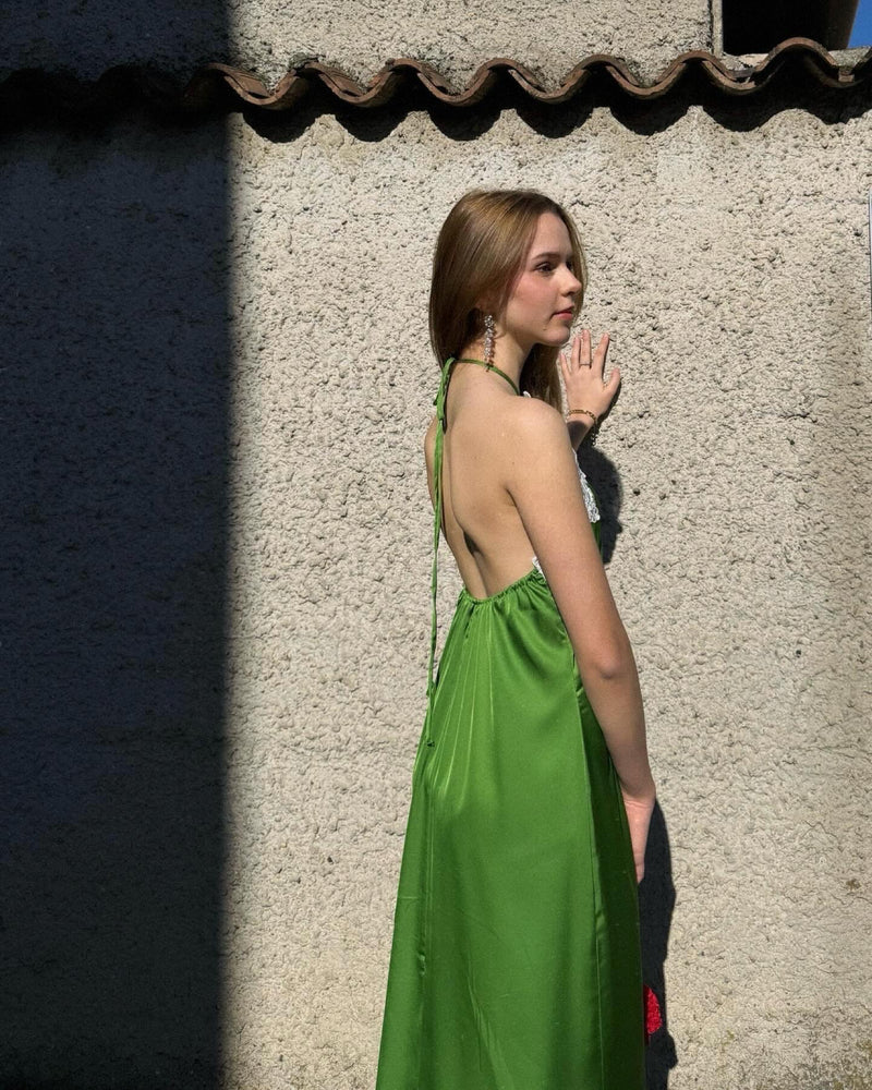 Emerald Lace Whisper Dress